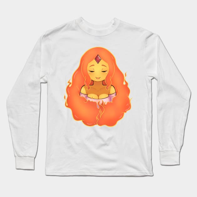 Flame Princess Long Sleeve T-Shirt by pau-stark507